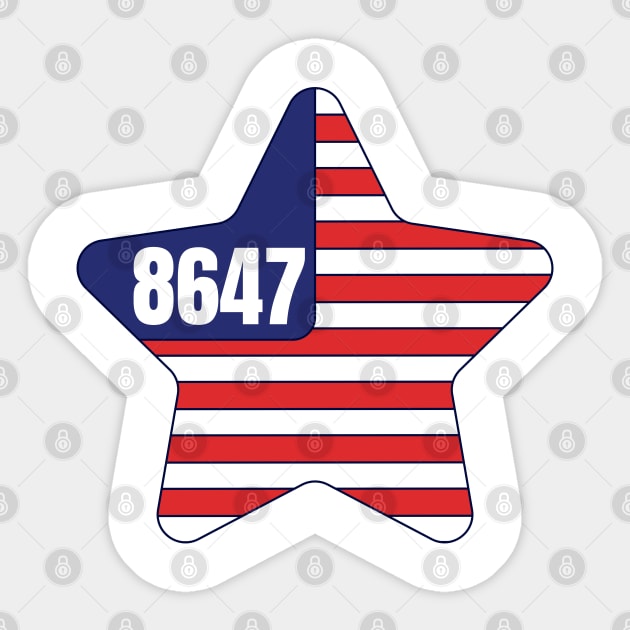 8647 Sticker by Creatifly Graphic Tees